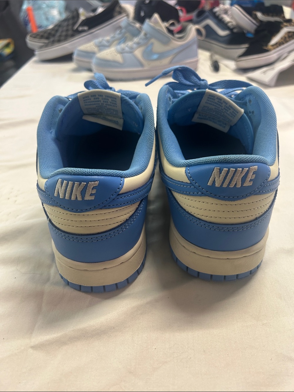 Nike Light Blue and Cream Low-Top Sneakers - Picture 3 of 5
